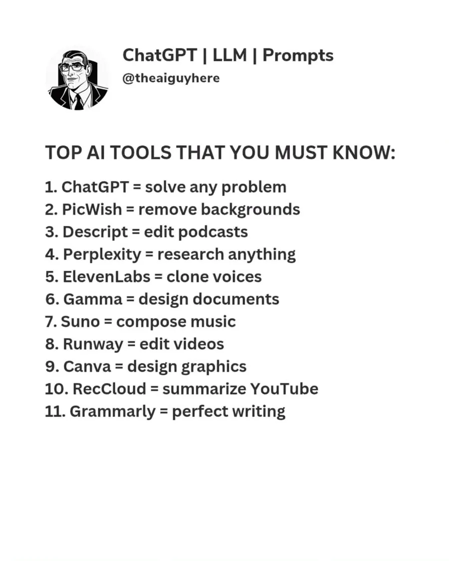 @theaiguyhere — Список AI-инструментов