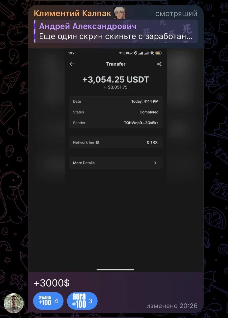 Климентий — 3,054 USDT