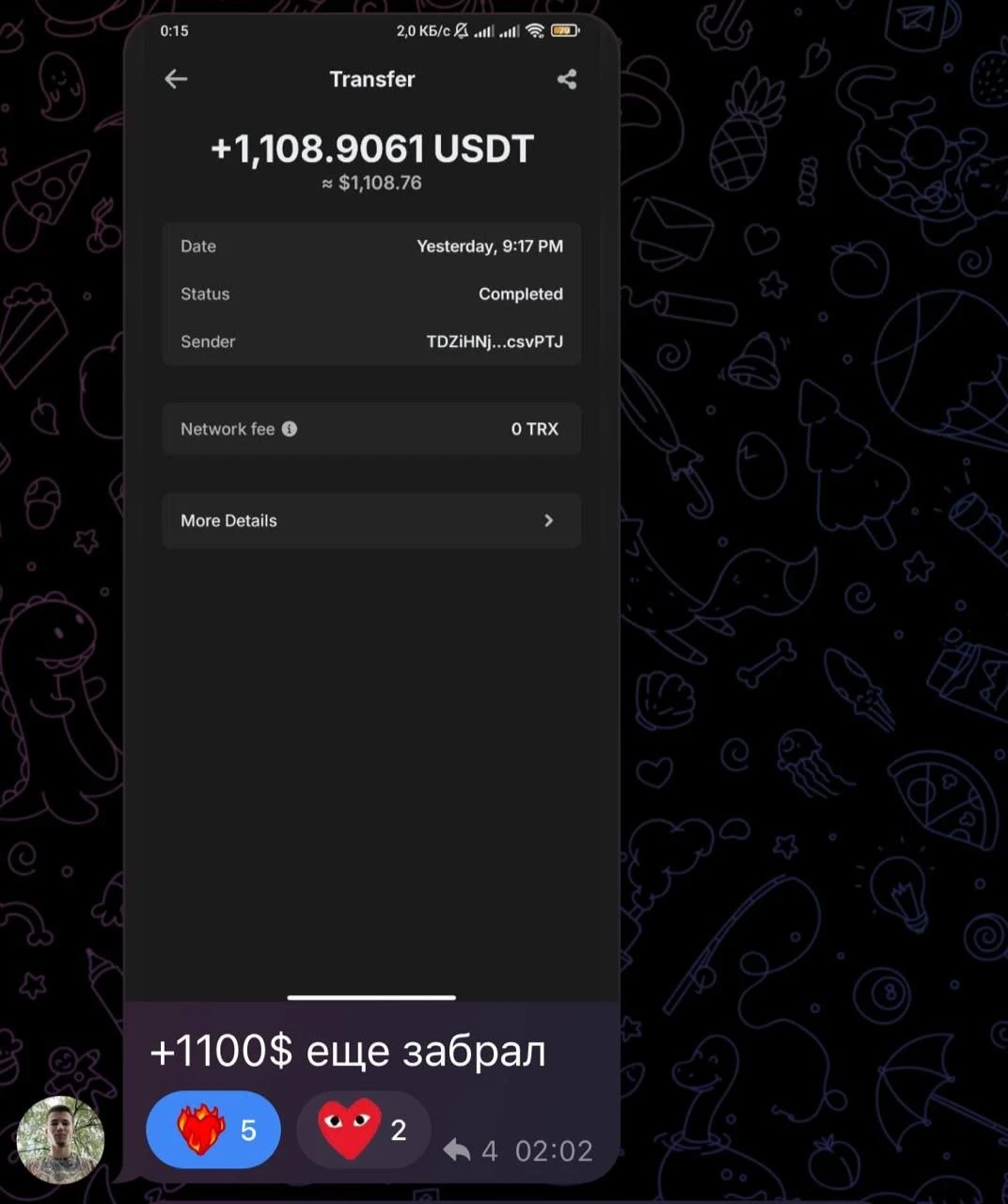 1,108 USDT